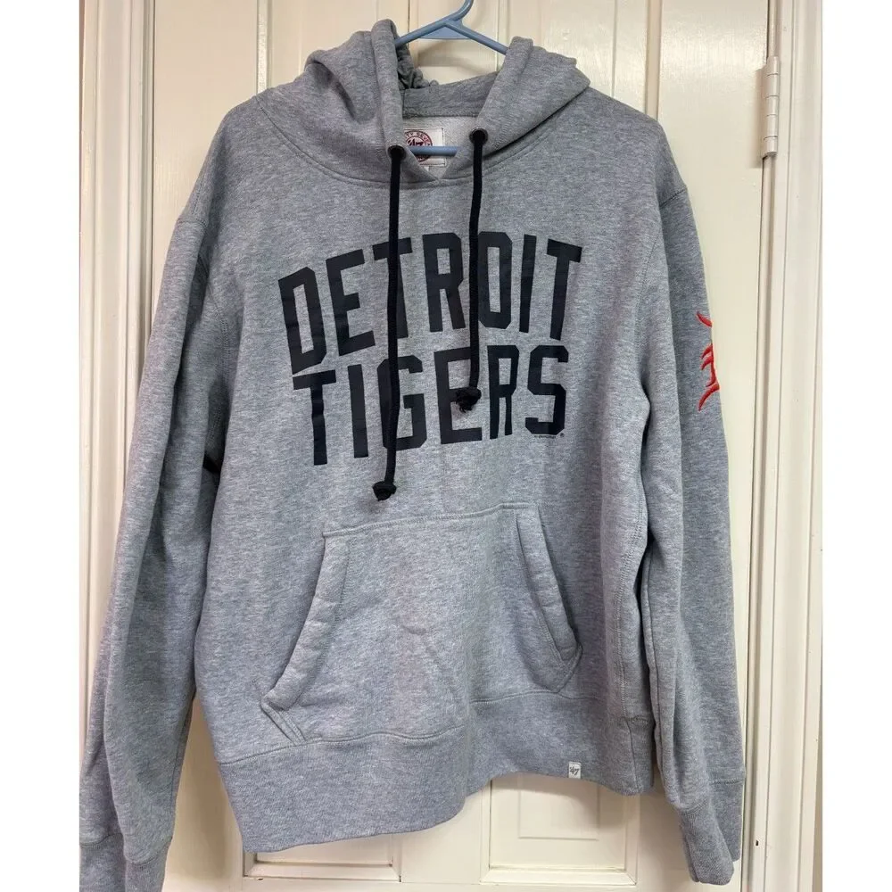 Vintage '47 Brand Detroit Tigers Pullover Hoodie